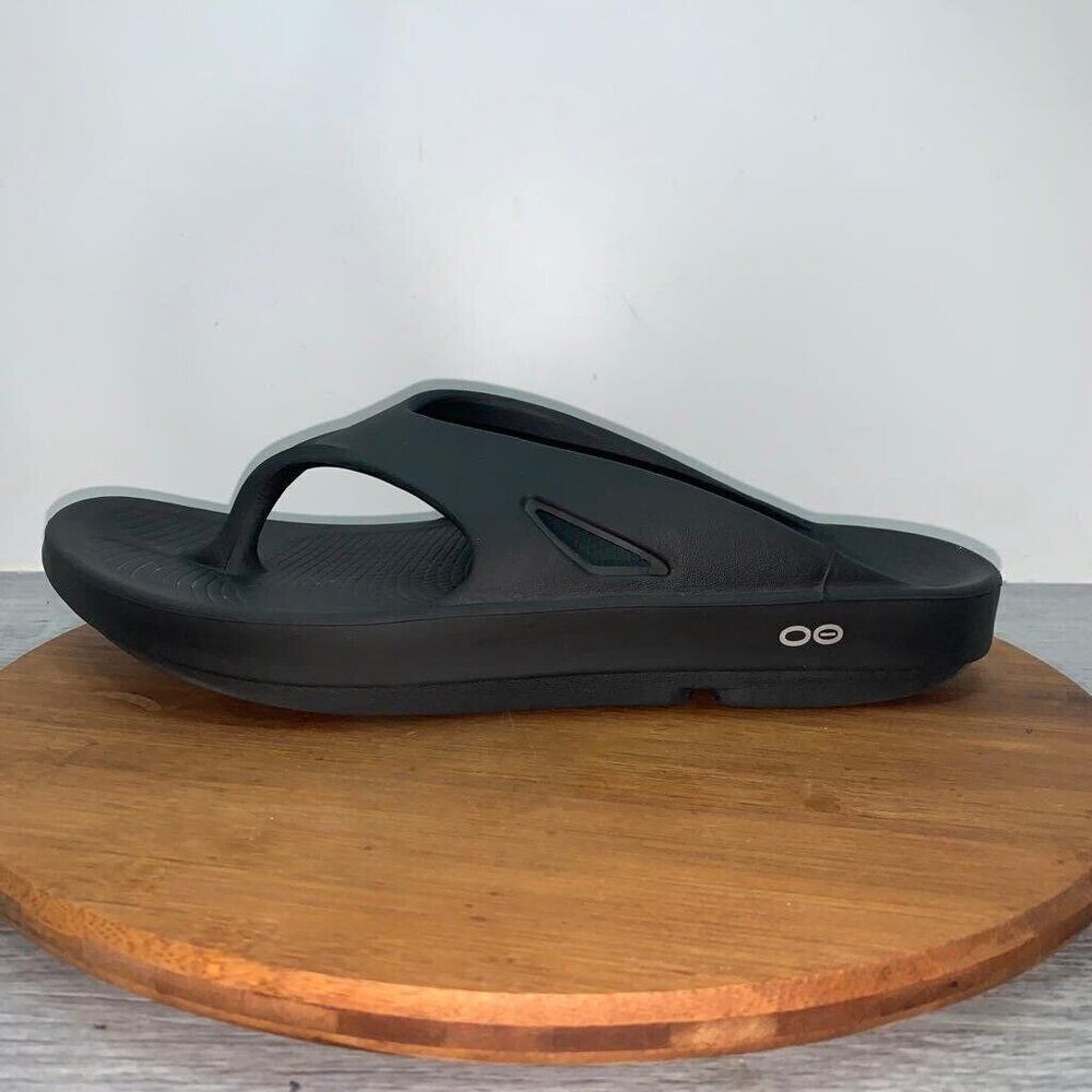 OOFOS Original Flip Flop Men’s 12 Womens 14 Sandals Comfort Recovery Shoes Black